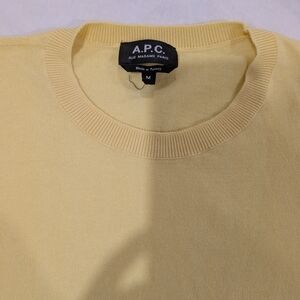 A.P.C. Women's Light Yellow Crewneck Sweater